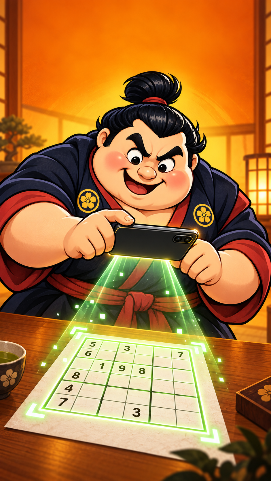 SudoFlash scannt mit einem iPhone ein Sudoku